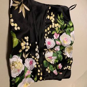 strapless top flowery